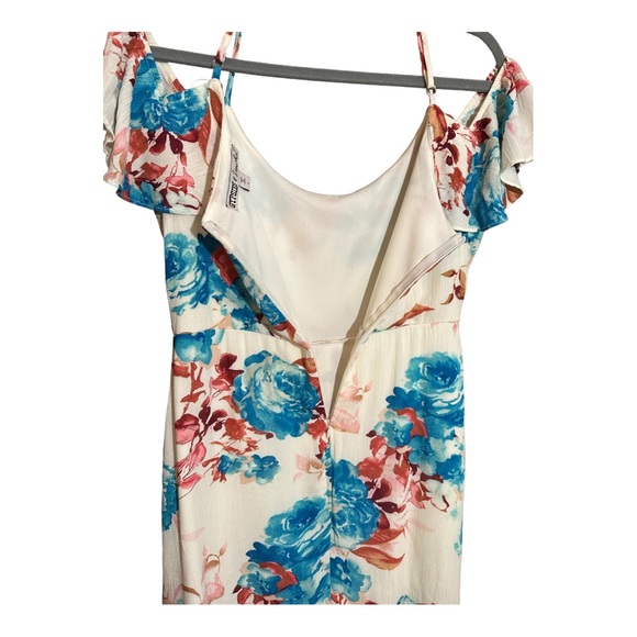 GYPSIES & MOONDUST Western spaghetti strap cold shoulder floral print dress - Picture 8 of 13